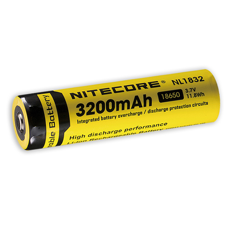 NL1832 3200mAh Rechargeable 18650 Battery -  NITECORE